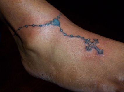 Cross Tat Design On Feet